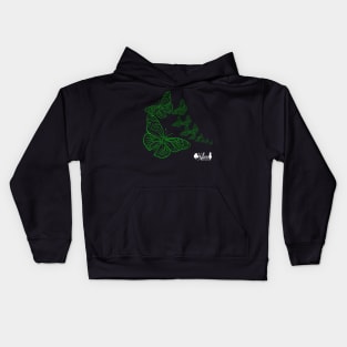 Green Monarch Butterflys Cerebral Palsy Awareness Kids Hoodie